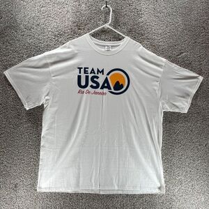 Team USA Shirt Mens 3XL XXXL White Rio De Janeiro Olympics Cotton Casual Crew